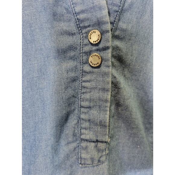 Etienne Marcel Women's Linen Blend Chambray Denim Shirt Dress Size XS - Picture 5 of 12